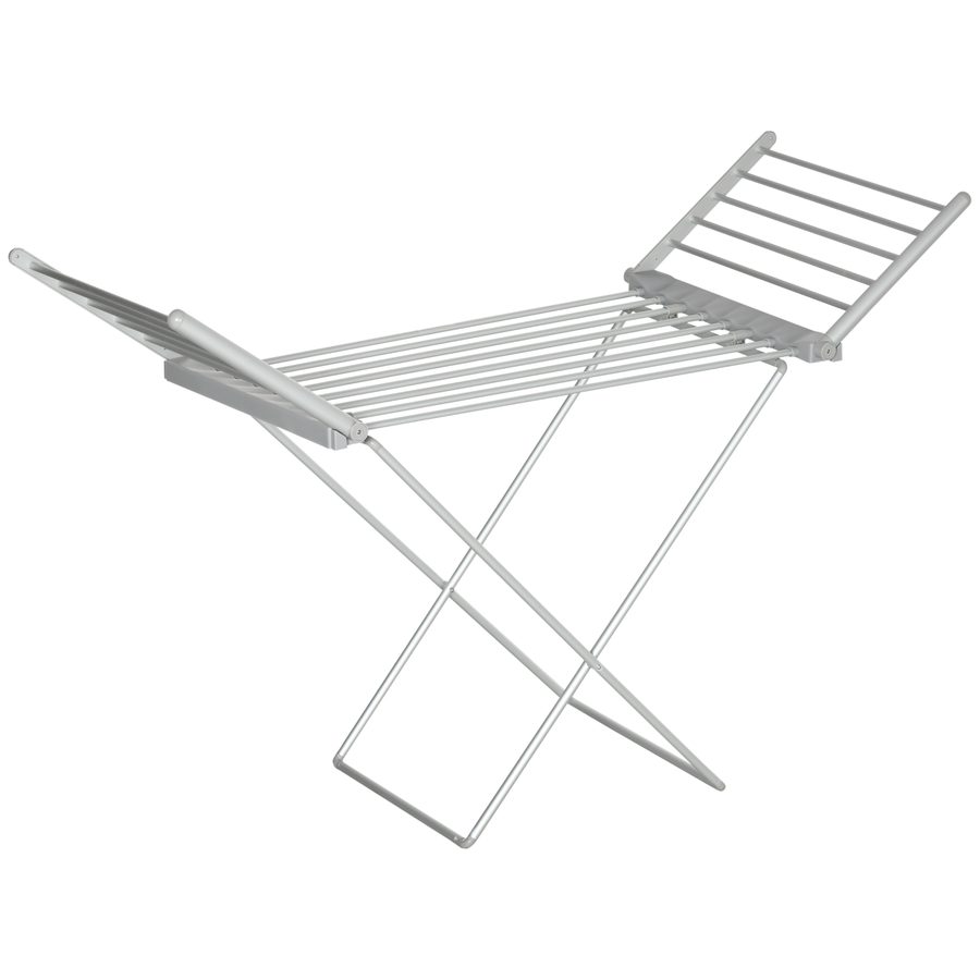 HOMCOM Elektrischer Wäscheständer Beheizbarer Wäscheständer Klappbar Wäschetrockner Einstellbare Temperatur Aluminium 144 x 53 x 91 cm   Aosom von HOMCOM