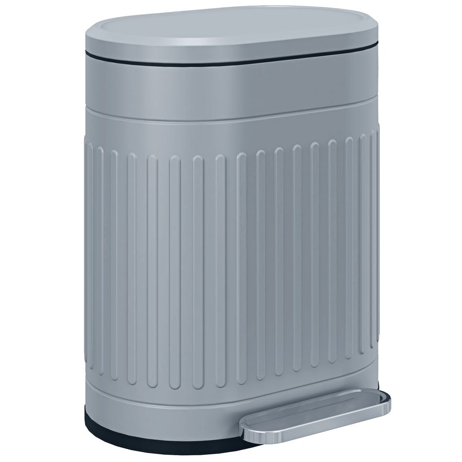 HOMCOM Mülleimer 20L Treteimer Abfalleimer mit Deckel und Fußpedal, Müllbehälter mit herausnehmbarem Inneneimer, Soft-Close-Funktion für Wohnzimmer, Büro, Grau, 36,5 x 31,2 x 45 cm   Aosom von HOMCOM