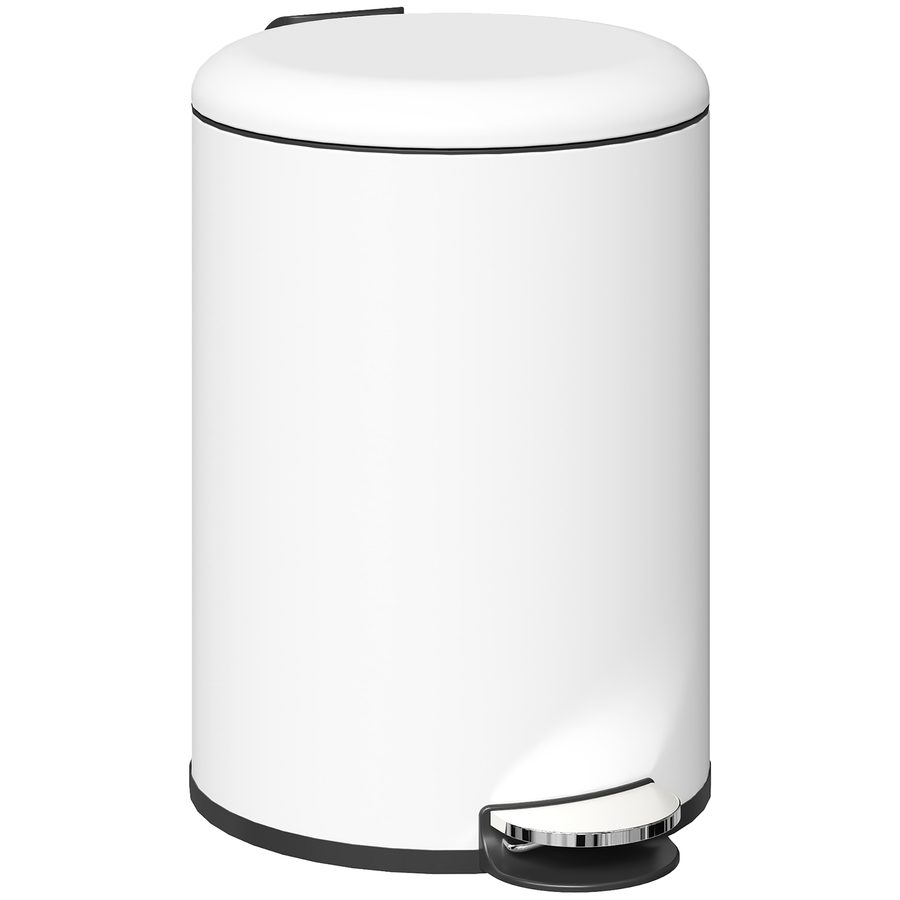 HOMCOM Mülleimer 20L Treteimer mit Deckel & Fußpedal, Kosmetikeimer aus Metall, Müllbehälter mit Inneneimer für Wohnzimmer & Büro, 36x30x44,5cm   Aosom.de von HOMCOM