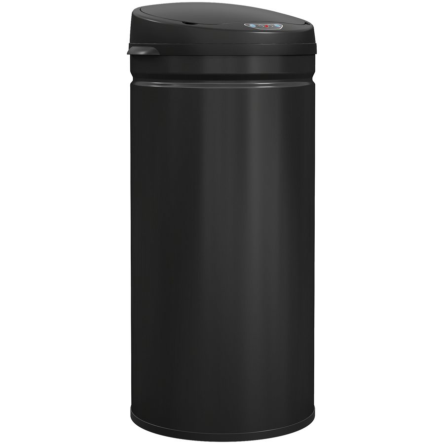 HOMCOM Mülleimer mit Sensor 42L Edelstahl Automatischer Leiser Mülleimer mit Soft-Close-Deckel, Bewegungssensor, Fingerabdruckresistente Abfalleimer für Büro, Schlafzimmer, Küchen Schwarz   Aosom von HOMCOM