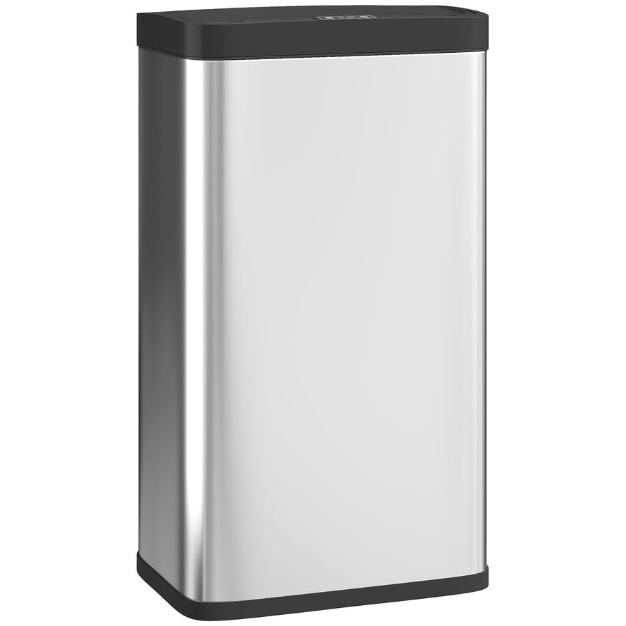 HOMCOM Sensor-Mülleimer, 45L Küchenmülleimer mit Soft-Close-Deckel, Bewegungssensor, Mülleimer aus Fingerabdruckresistentem Edelstahl, für Küche, Schlafzimmer, Büro, Silber   Aosom von HOMCOM