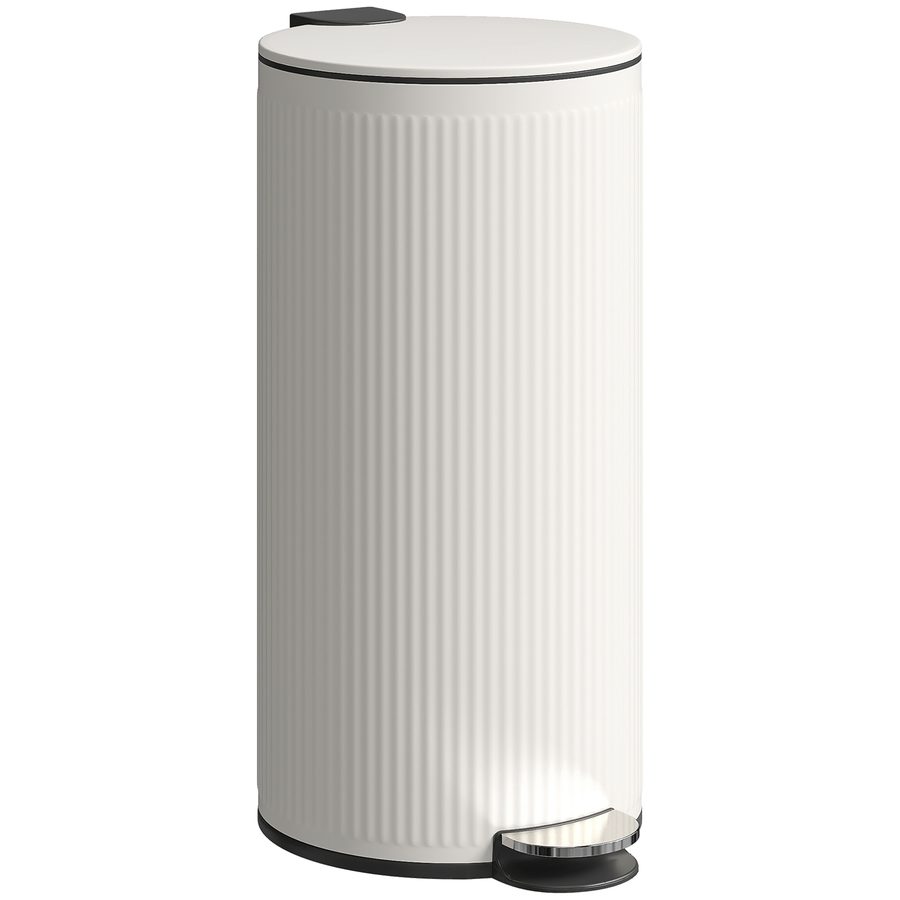 HOMCOM Mülleimer 30 L Treteimer mit Softclose-Deckel und Pedal, Abfallsammler mit abnehmbarem Inneneimer, Abfalleimer, Metall, Schwarz, 36 x 30 x 60,5 cm   Aosom von HOMCOM