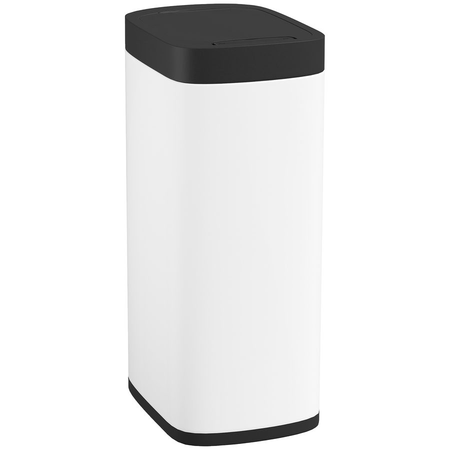 HOMCOM Automatischer Küchenmülleimer 50 L, berührungsloser Bewegungssensor-Mülleimer, fingerabdruckresistent, ohne Inneneimer, batteriebetrieben, Creme   Aosom von HOMCOM