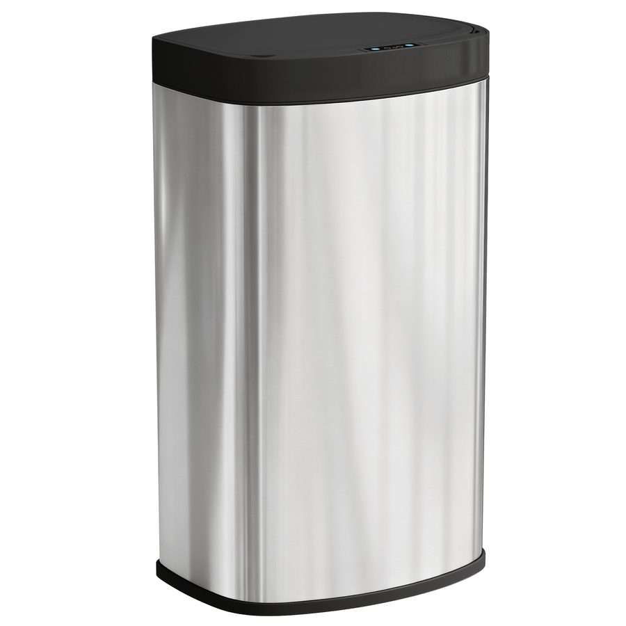 HOMCOM Sensor-Mülleimer 55 l, Edelstahl, Soft-Close-Deckel, berührungslos, fingerabdruckfrei, Silber   Aosom von HOMCOM