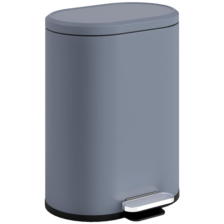 HOMCOM Mülleimer Küche 30 Liter Treteimer mit Soft-Close-Deckel, Pedal,  herausnehmbarem Inneneimer Abfalleimer aus Metall, Grau, 36,5 X 31 x 61 cm   Aosom von HOMCOM