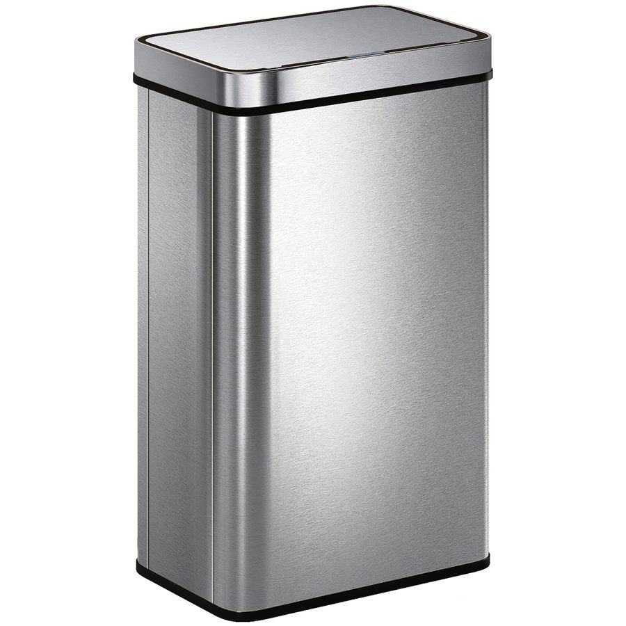 HOMCOM Mülleimer mit Sensor 60L Edelstahl Leiser Automatischer Abfalleimer mit Soft-Close-Deckel, Fingerabdruckresistente Mülleimer für Küchen, Büro, Schlafzimmer, Silber   Aosom von HOMCOM