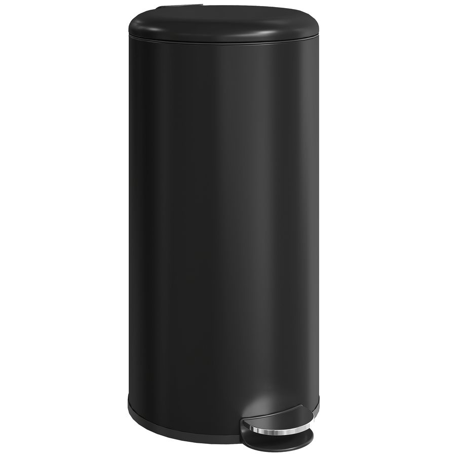 HOMCOM Mülleimer 30L Treteimer Abfalleimer mit Deckel und Fußpedal, Müllbehälter mit Inneneimer, Soft-Close-Funktion für Wohnzimmer, Büro, Schwarz, 36 x 30 x 63,5 cm   Aosom von HOMCOM