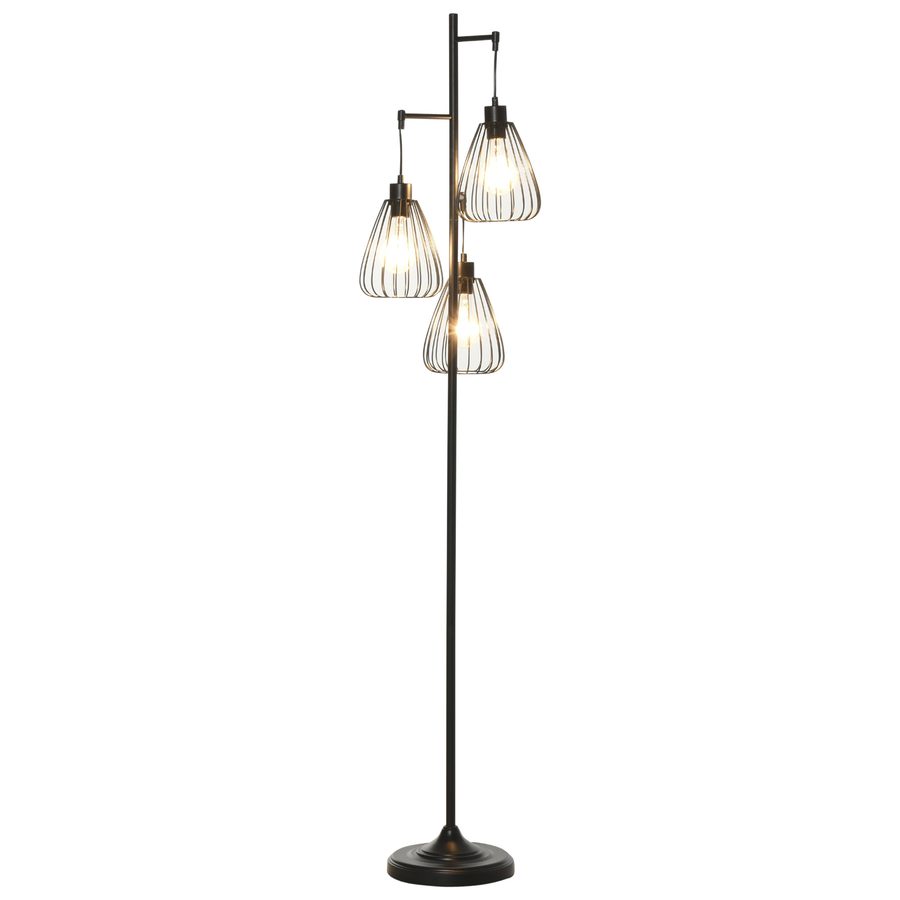 HOMCOM Vintage Industrielle Stehlampe aus Schwarzem Metall, Moderne Stehleuchte Ф35 x 170cm   Aosom von HOMCOM