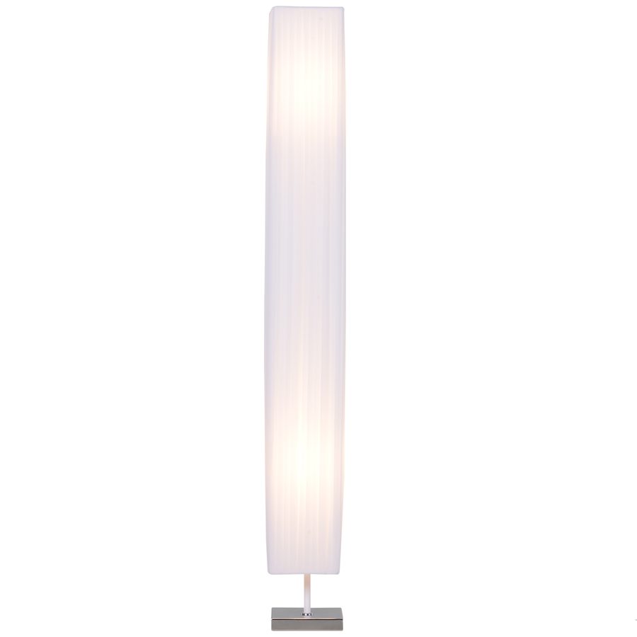HOMCOM Stehleuchte Moderne Stehlampe E27 aus Edelstahl & Polyester, Weiß 14x14x120cm für Wohnzimmer & Schlafzimmer   Aosom.de von HOMCOM