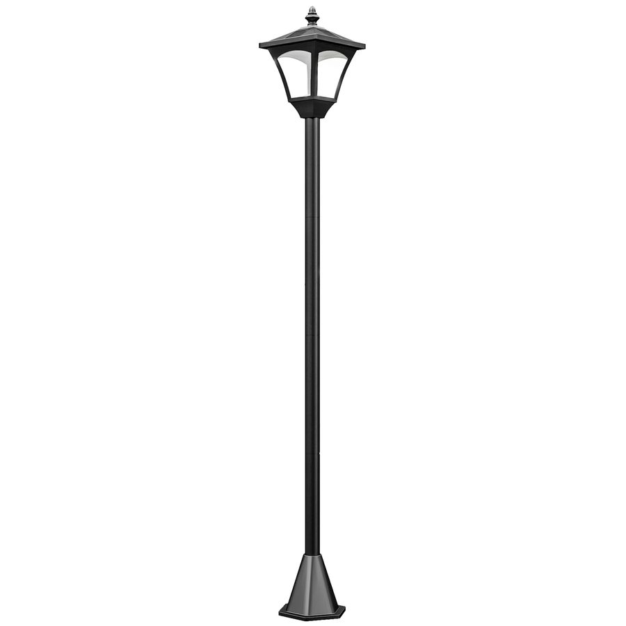 Outsunny 1,2m Solarleuchten für außen, 10 Lumen, Solar Gartenlaterne, Wegeleuchten Garten, Schwarz   Aosom.de von Outsunny