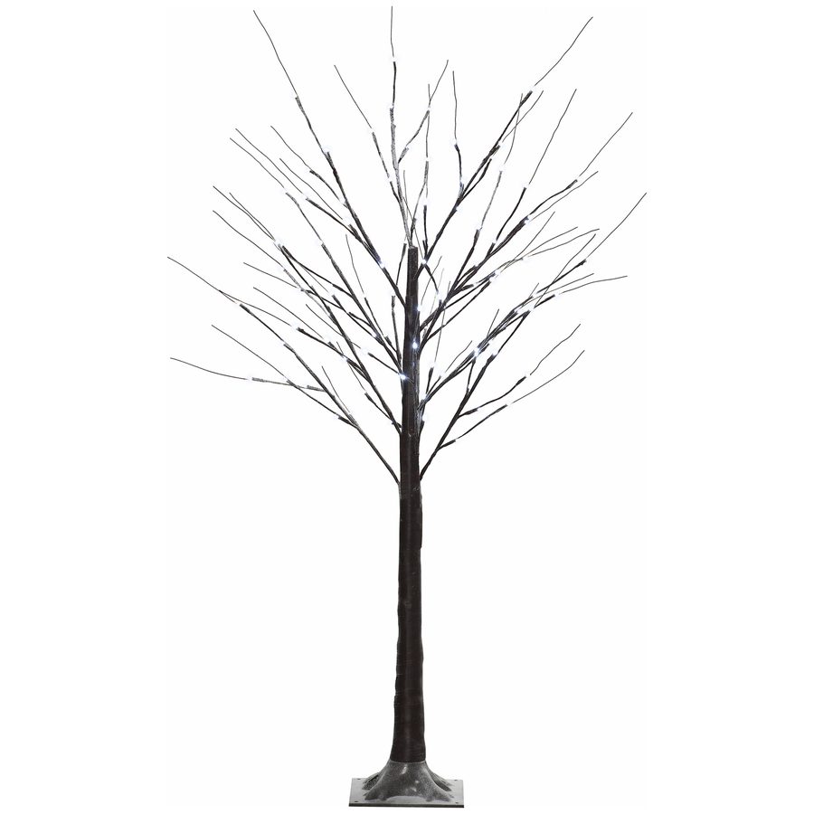 HOMCOM 150 cm Kunstbaum Birkenbaum mit 96 LED Lichtern und Kunstschnee für Weihnachtsdeko und Feiern, ideal für Party Hochzeit   Aosom.de von HOMCOM
