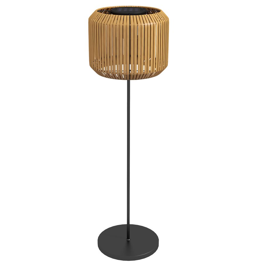 Outsunny Rattan Solarlampe Wegleuchte mit warmweißem Licht, wasserdichte LED Gartenleuchte mit Lichtsensor, Stehleuchte für Garten & Rasen aus Stahl   Aosom.de von Outsunny