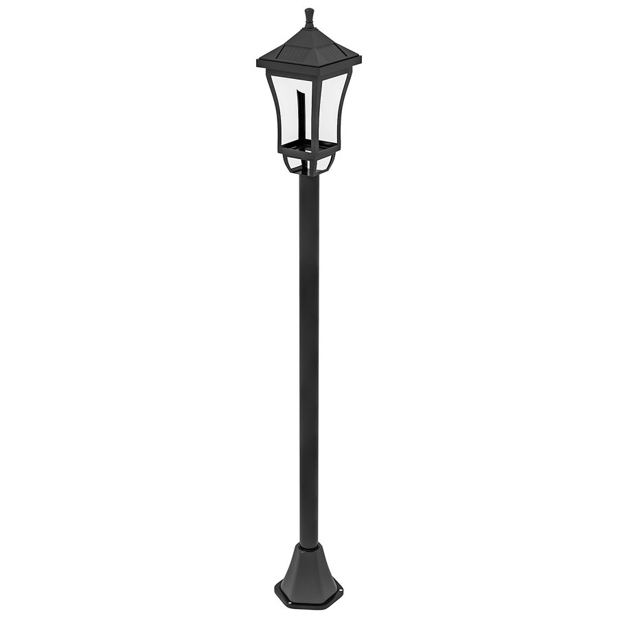 Outsunny Solar Gartenlaterne 127 cm Gartenlampe mit Kaltweiß LED Licht, Wegleuchte mit Lichtsensor, Gartenleuchte, IP44 Wasserdicht, für Außen, Schwarz   Aosom von Outsunny