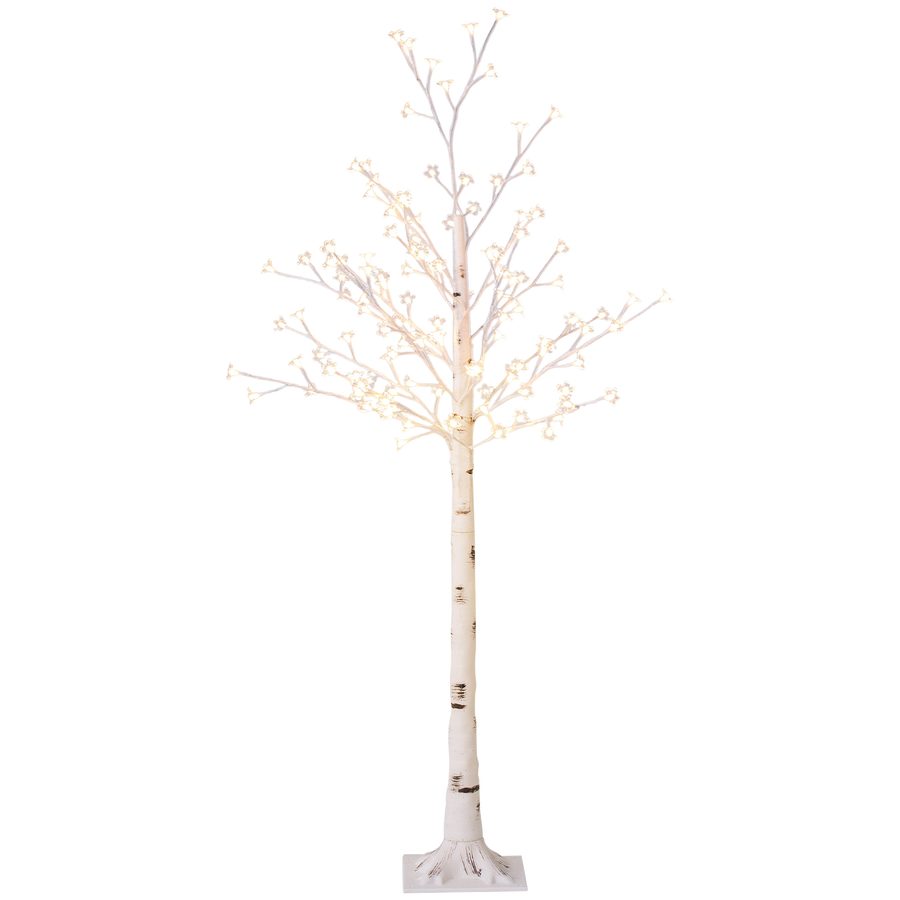 HOMCOM LED Lichterbaum 150 cm LED Baum mit 120 warmweißen LEDs, 3 Helligkeitsstufen IP44 Kirschblütenbaum Innen und Außen Weihnachtsdeko künstlicher Weihnachtsbaum Leuchtbaum Lichterdeko   Aosom von HOMCOM