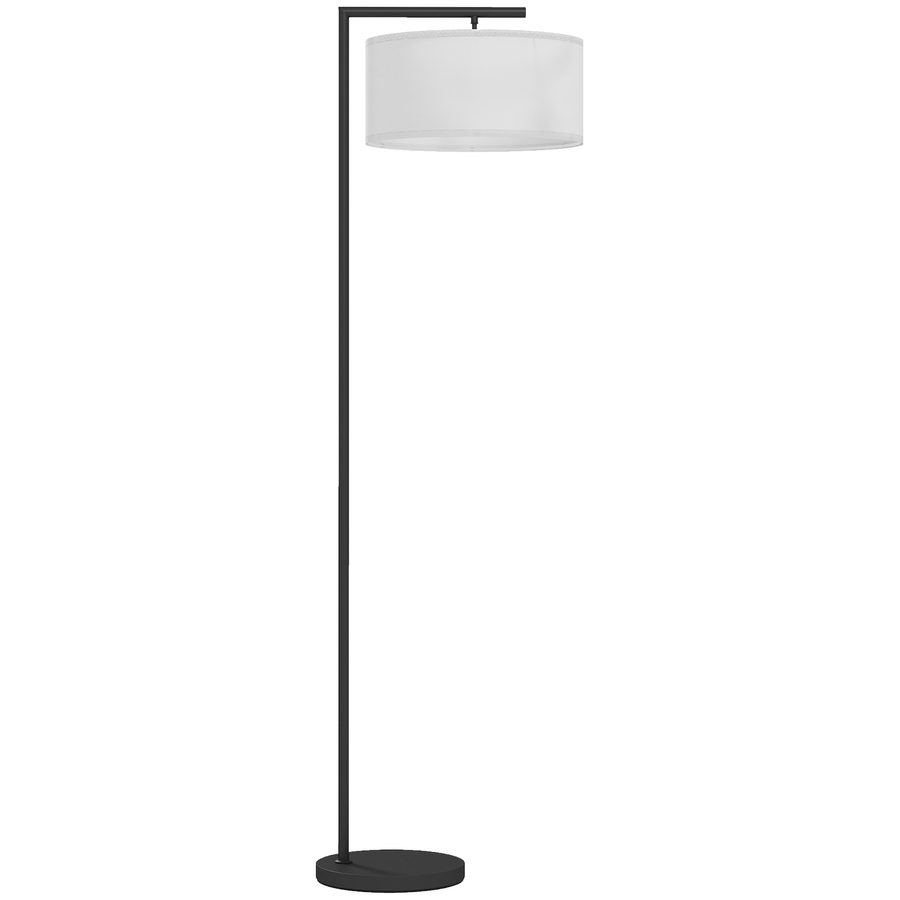 HOMCOM Stehlampe Wohnzimmer Stehleuchte mit Lampenschirm aus Stoff Standlampe mit E27 Fassung für Wohnzimmer Schlafzimmer, exkl. Glühbirne   Aosom von HOMCOM