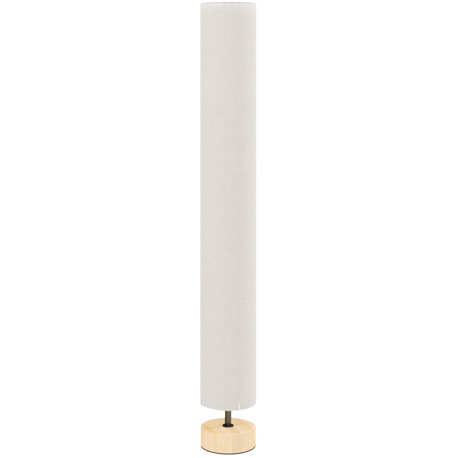HOMCOM Stehlampe Wohnzimmer Stehleuchte mit Lampenschirm aus Leinen, Fußschalter, Standleuchte mit 2 E27 Fassung, Standlampe mit Stahlständer für Schlafzimmer, Beige   Aosom von HOMCOM