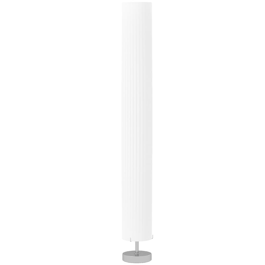 HOMCOM Stehlampe Wohnzimmer mit Schirm aus Polyester, 2 x E27 Fassung, Stehleuchte mit Fußschalter, Stahlsockel, Standleuchte für Schlafzimmer, Büro   Aosom von HOMCOM