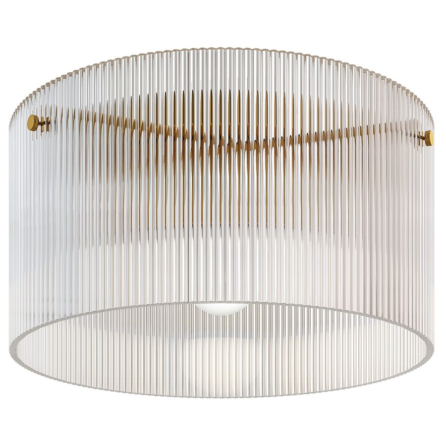 HOMCOM Deckenlampe, Deckenleuchte mit E27 Fassung, Runde Deckenbeleuchtung für Schlafzimmer Wohnzimmer Ø32 x 16,5 cm, exkl.Glühbirne Transparent   Aosom von HOMCOM