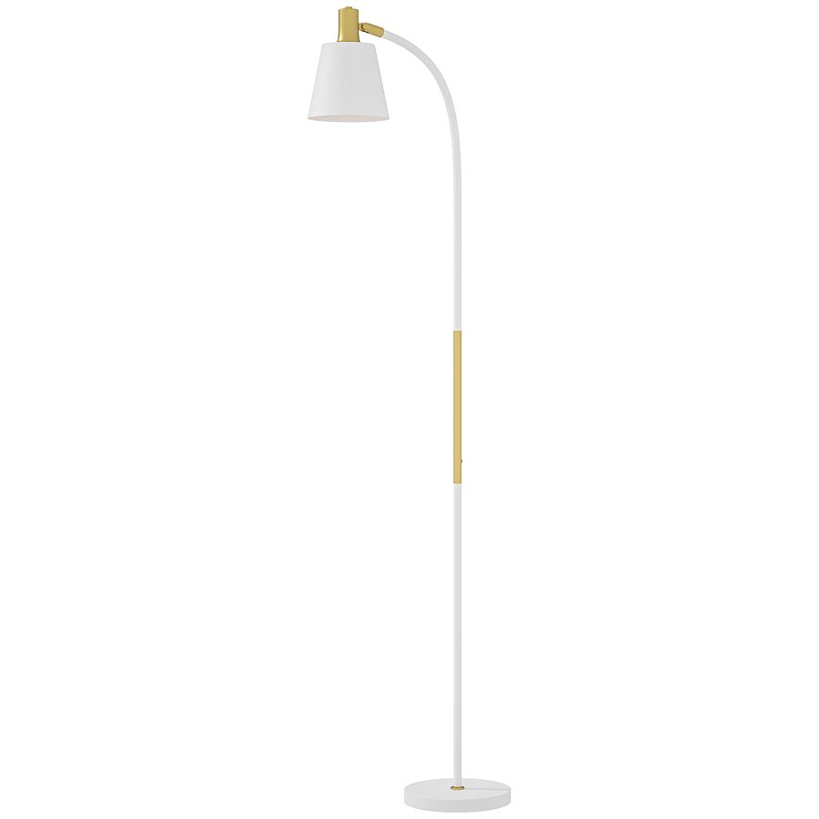 HOMCOM Stehlampe Stehleuchte für das Wohnzimmer verstellbar in der Höhe 127-160 cm mit Schalter, E27-Fassung, Stehlampe Wohnzimmer, Schlafzimmer, Büro, Weiß   Aosom von HOMCOM