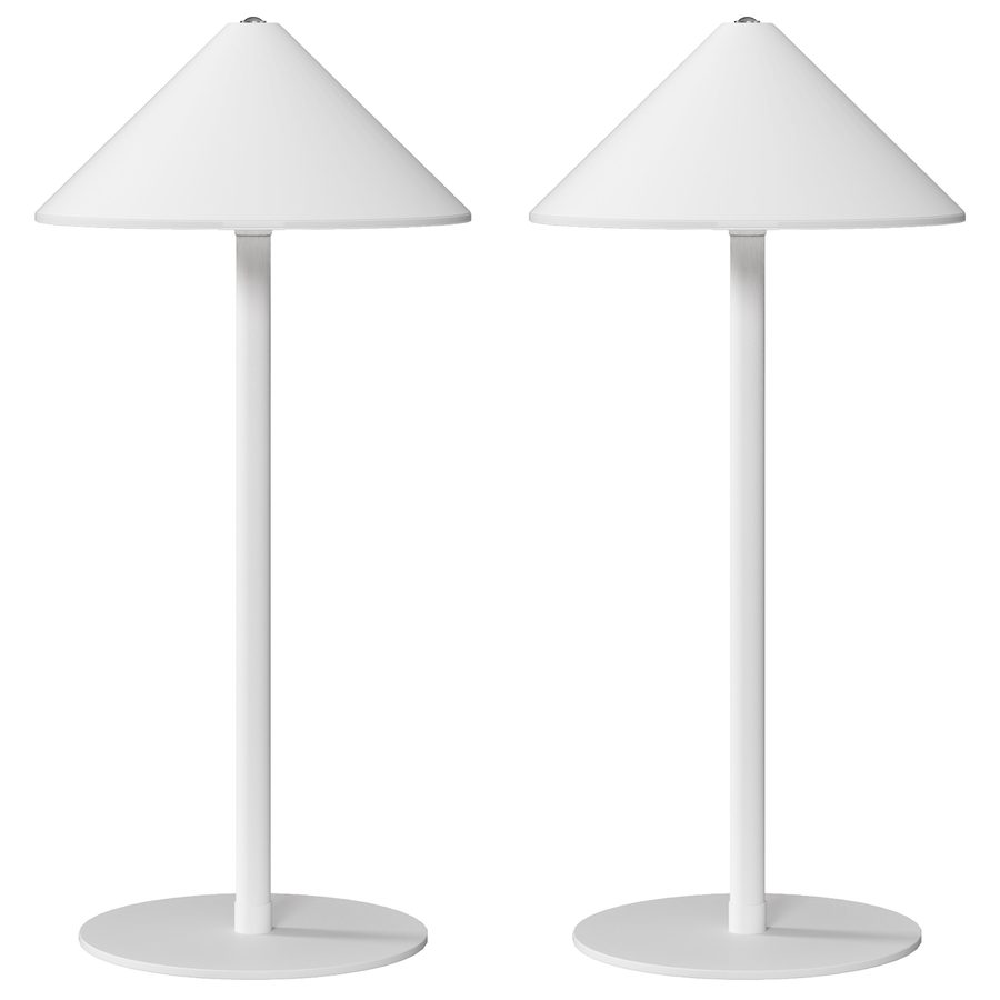HOMCOM Tischlampe 2er Set Tischleuchte mit 3 Lichtfarben, Aufladbare USB A+C Nachttischlampe mit Touch-Schalter für Wohnzimmer, Schlafzimmer Metall, Weiß   Aosom von HOMCOM