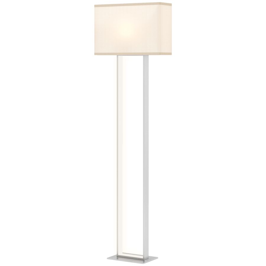 HOMCOM LED Stehlampe Wohnzimmer Stehleuchte mit Leinen-Lampenschirm, minimalistische Standleuchte Nachtleuchte für Schlafzimmer Weiß   Aosom von HOMCOM