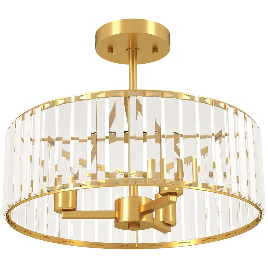 HOMCOM Kristall Deckenleuchte, Deckenlampe Hängend mit 3 x E14 Fassung, Runde Deckenbeleuchtung für Schlafzimmer Wohnzimmer Ø39 x 32 cm, exkl. Glühbirne Gold   Aosom von HOMCOM