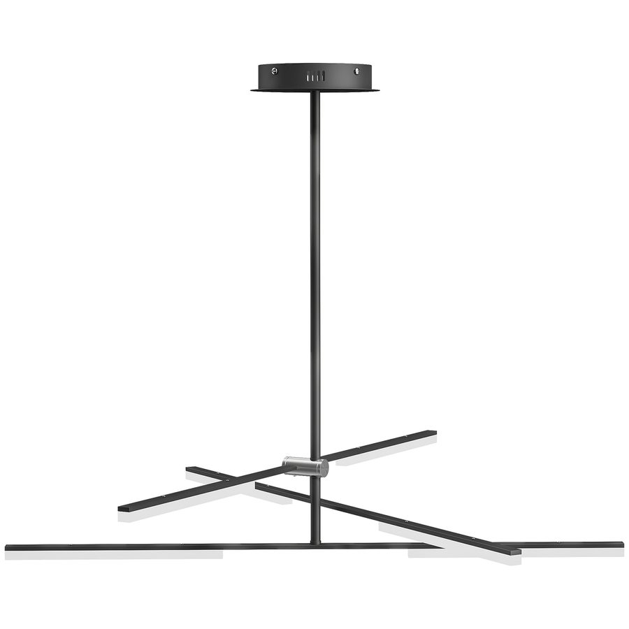 HOMCOM Moderne Pendelleuchte, LED Deckenleuchte mit verstellbarem Lichtwinkel, Acryl Bildschirm, Beleuchtung für Schlafzimmer, Esszimmer, Küche, Wohnzimmer, Restaurant, Schwarz   Aosom von HOMCOM