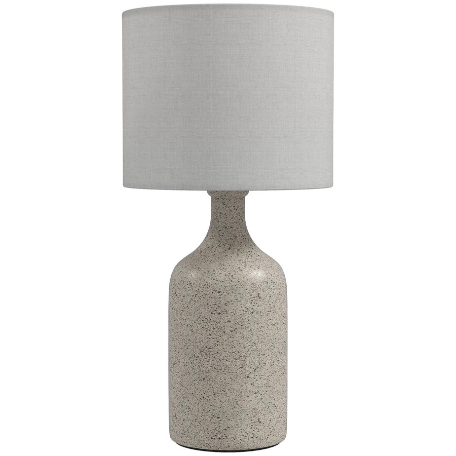 HOMCOM Tischlampe Tischleuchte, Vintage Nachttischlampe Schreibtischlampe mit Keramiksockel, Leinenschirm, Wippschalter, Leselampe mit E27 Fassung, für Schlafzimmer Wohnzimmer, Sandbraun+Weiß   Aosom von HOMCOM