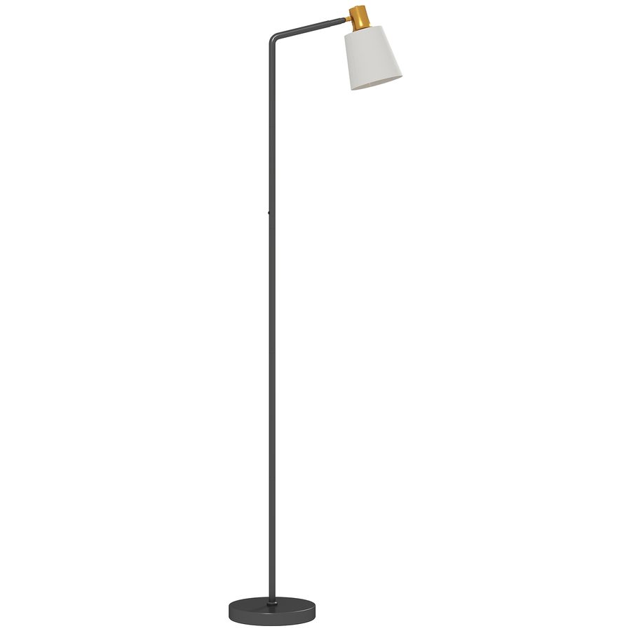 HOMCOM LED Stehlampe Wohnzimmer Stehleuchte mit 350° drehbar Kopf Modern Standleuchte mit 3000K/4000K/6500K Farbtemperaturen für Wohnzimmer Schlafzimmer Schwarz   Aosom von HOMCOM