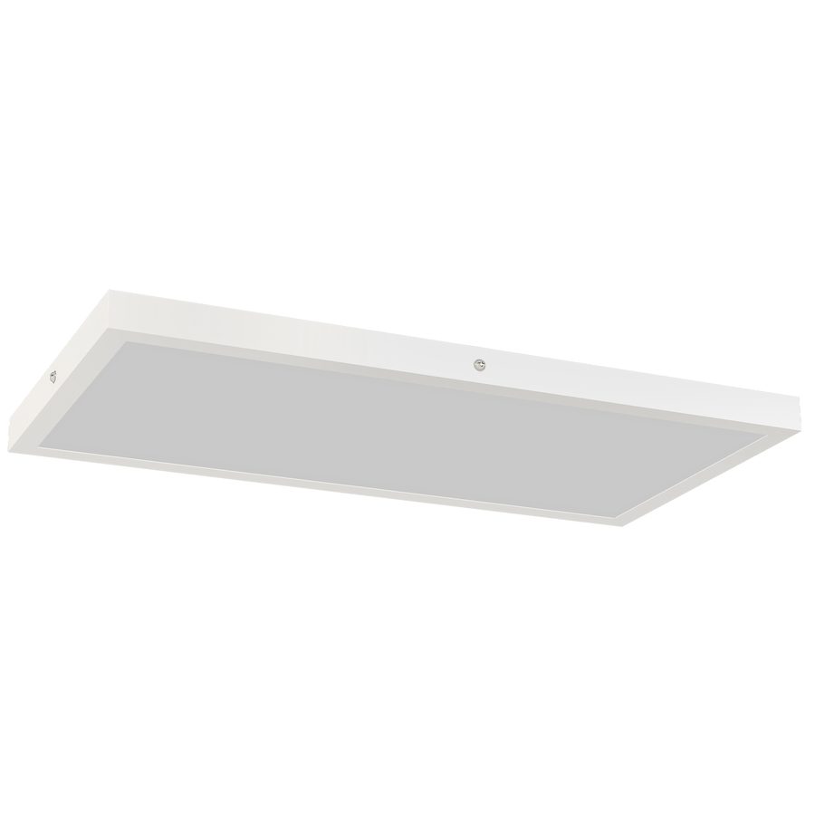HOMCOM Set 2 dünne LED-Deckenleuchten im minimalistischen, modernen Design mit einstellbarer Farbe, LED-Deckenlampe aus Stahl und Kunststoff, 60x30x3.7 cm, Weiß   Aosom von HOMCOM