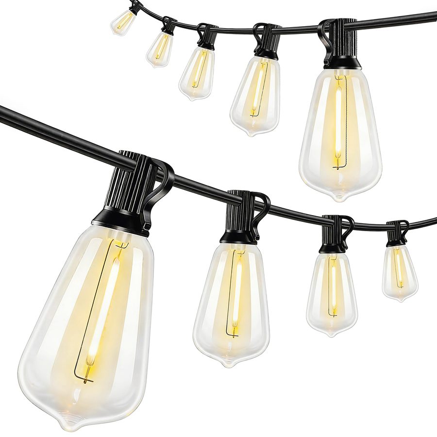 HOMCOM LED Lichterkette 18 m Partylichterkette Warmweiß Lichtvorhang für Außen und Innen, Weihnachten, Hochzeit, Party, Garten   Aosom von HOMCOM