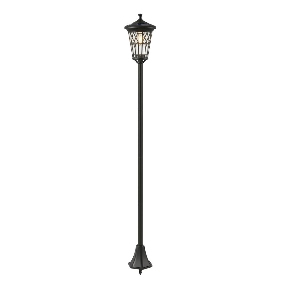 Outsunny Set mit 2 Solar-Gartenleuchten, Edelstahl-Außen-Solarleuchten mit verstellbarer Höhe, 2 Helligkeitsstufen, IP44 wasserfest, für Terrasse, Patio, 23,5x23,5x186 cm, Schwarz   Aosom von Outsunny