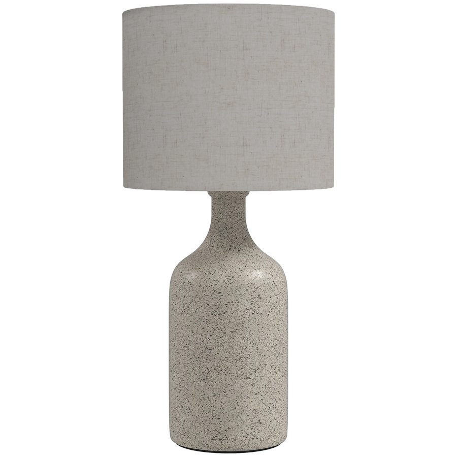 HOMCOM Tischlampe Tischleuchte, Vintage Nachttischlampe Schreibtischlampe mit Keramiksockel, Polyesterschirm, Wippschalter, Leselampe mit E27 Fassung, für Schlafzimmer Wohnzimmer, Sandfarben+Beige   Aosom von HOMCOM