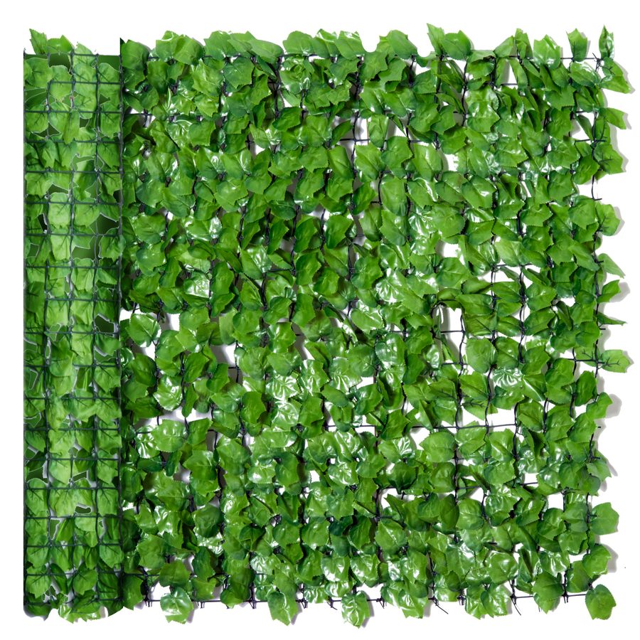 Outsunny Sichtschutzhecke Künstliche Hecke 300x100cm, hellgrün, ideal für Balkon & Wanddekoration, UV-beständig & pflegeleicht   Aosom.de von Outsunny
