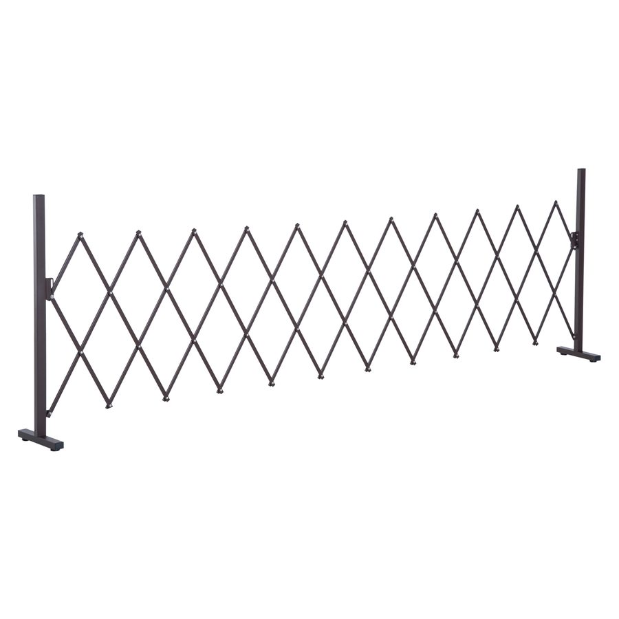 Outsunny Scherengitter  Absperrgitter ausziehbar 35-300 cm, ideal für Garten, Aluminium, Braun, H103,5 cm  Aosom von Outsunny