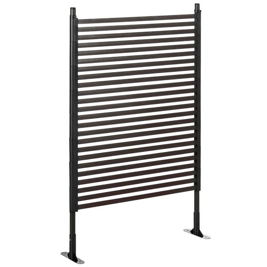 Outsunny Gartenzaun Steckzaun dekorativ 93 x 150 cm Teichzaun mit Fuß für Balkon Terrasse in Braun, ideal für Garten & Landschaftsgestaltung   Aosom.de von Outsunny