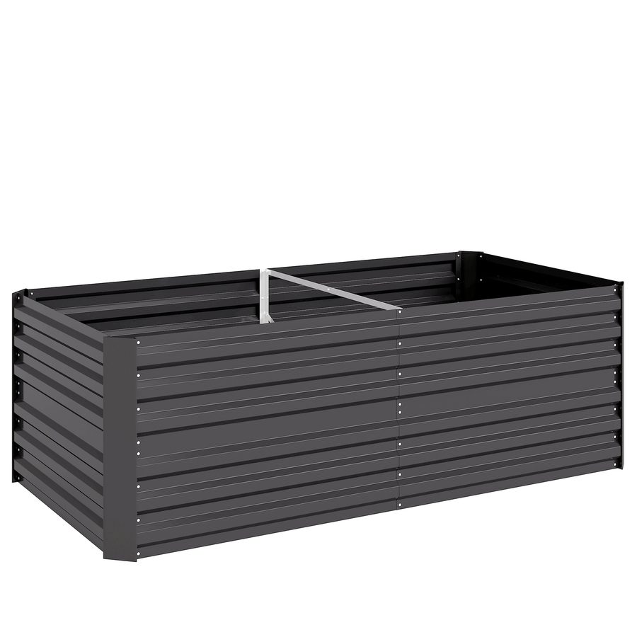 Outsunny Hochbeet aus Stahl, Pflanzbeet Frühbeet Gartenbeet Blumenkasten steckbar, Pflanzkasten Pflanzkübel Gemüsebeet 180x90x60cm für Garten Balkon Terrasse, Gartenspalier für Blumen, Pflanzen, Obst   Aosom von Outsunny
