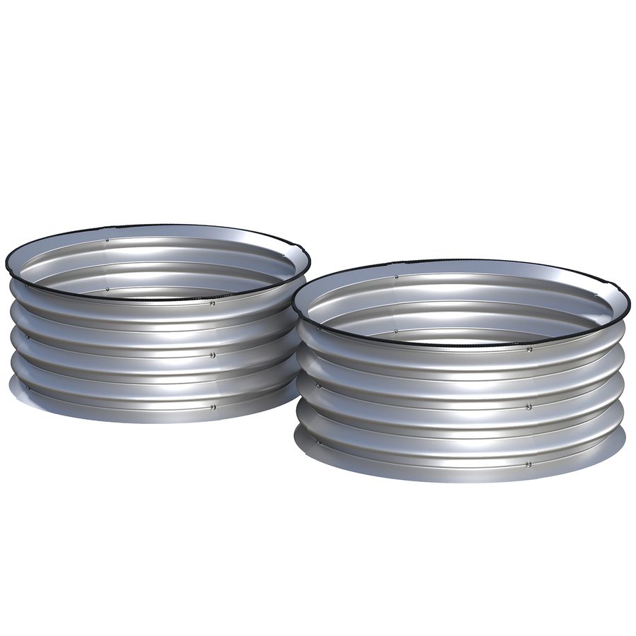 Outsunny Hochbeet aus Metall 2er Set Blumenkasten Kräuterbeet Pflanzkasten mit offenem Boden Gemüsebeet für Garten Silber 60x60x30 cm   Aosom.de von Outsunny