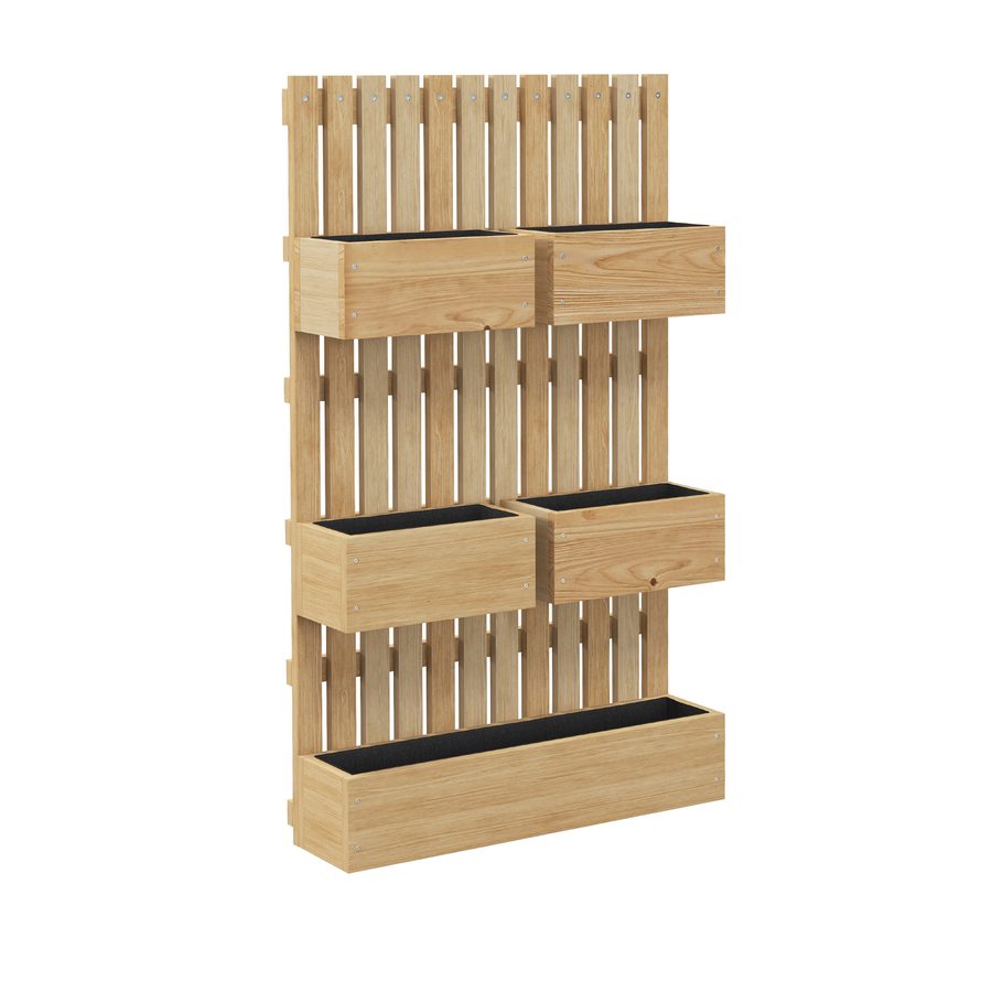 Outsunny Hochbeet Holz, verstellbar Pflanzbeet mit Rankgitter Frühbeet Gartenbeet Blumenkasten Pflanzkasten 60x16x100cm für Garten Balkon, Gartenspalier für Blumen, Kletterpflanzen, Gemüse Kräuter   Aosom von Outsunny