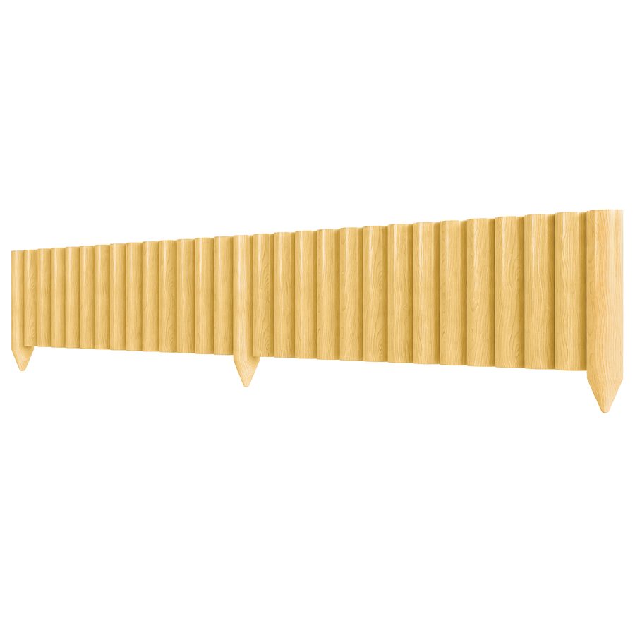 Outsunny Holz-Gartenzaun, 176x38 cm, dekorativer Außen-Gartenzaun, robust und einfach zu installieren, für Garten, Terrasse, Rasen, natur   Aosom von Outsunny