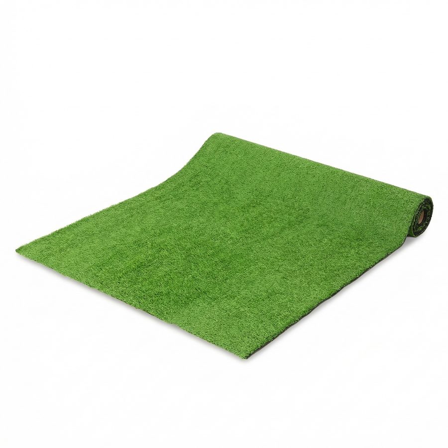 Outsunny Kunstrasen 100x400cm selbstentwässernd Outdoor Teppich mit 10mm Höhe Wetterfester Rasenteppich Grasteppich Rollrasen für Garten Balkon, Terrasse Grün   Aosom von Outsunny