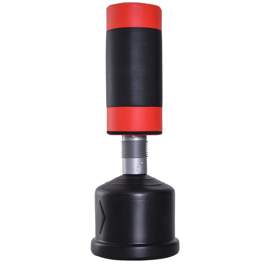 HOMCOM Standboxsack Boxpuppe Boxdummy 158-186 cm höhenverstellbar für Boxtraining und Fitness, schwarz-rot   Aosom.de von HOMCOM