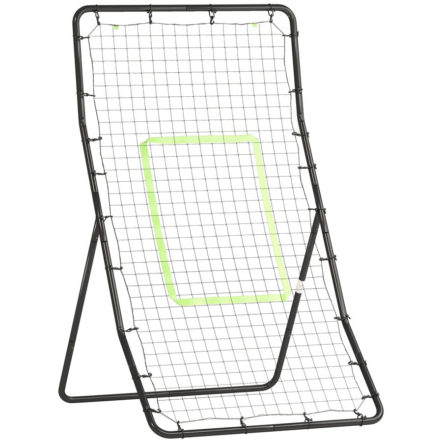 HOMCOM Kickback Rebounder Tor 75x126cm, Rückprallwand aus Stahl und PE, Trainingshilfe für Fußball, Schwarz   Aosom.de von HOMCOM