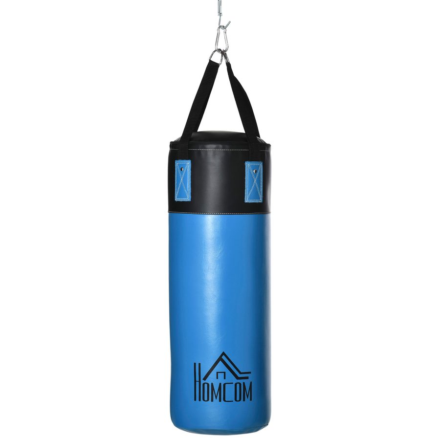 HOMCOM Boxhandschuhe gefüllt 100 KG Ø25 x 120 cm blau für Boxtraining und Fitness   Aosom.de von HOMCOM