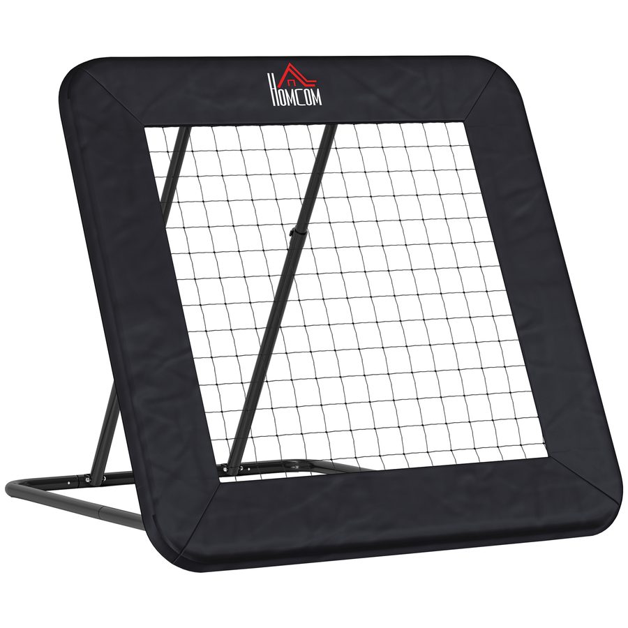 HOMCOM Fußballtor klappbar Rebounder Rückprallwand 5-stufig verstellbar für Mehrsportarten 128x118x108-120cm   Aosom.de von HOMCOM