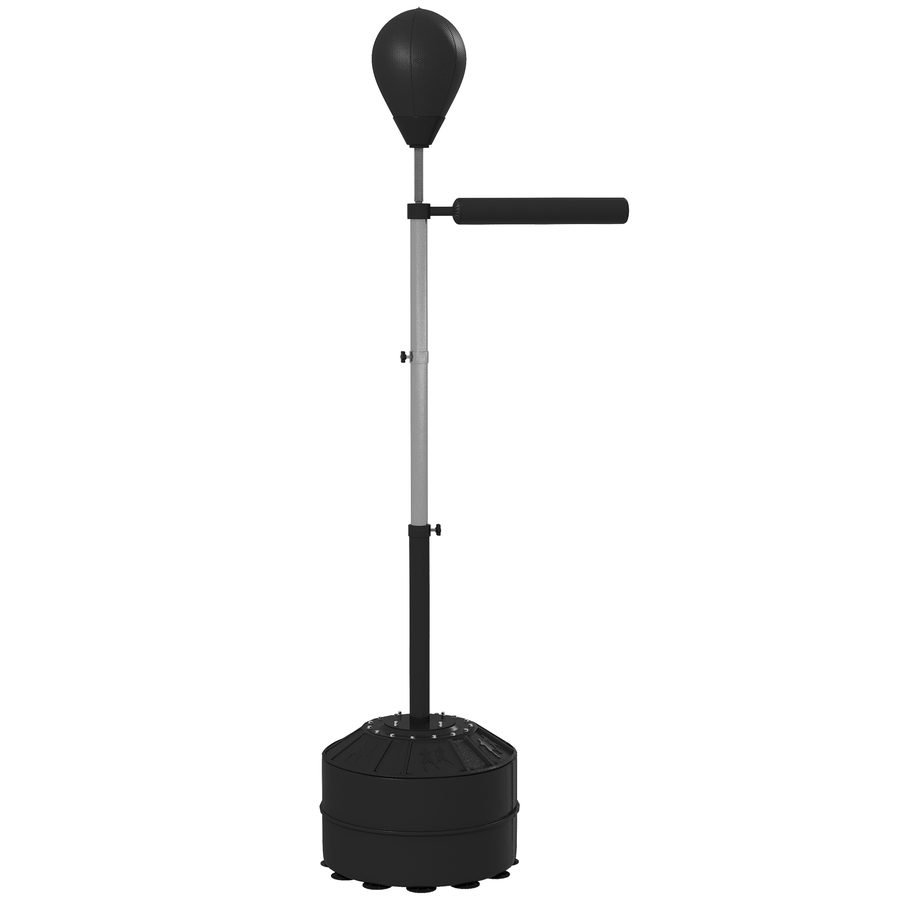 SPORTNOW Höhenverstellbarer Standboxtrainer 1,6-2,05 m mit Reflexstange und Punchingball für effektives Boxtraining aus Kunstleder   Aosom.de von SPORTNOW