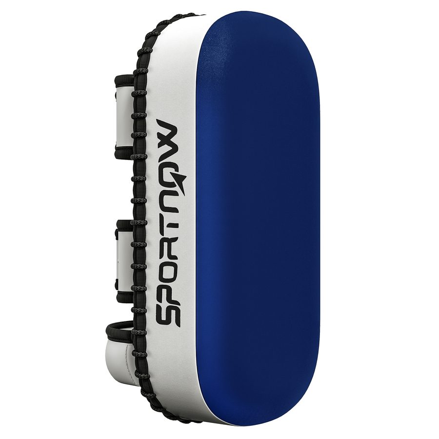 SPORTNOW Schlagpolster Boxen Gepolstert für Arm, Muay Thai Pad aus PU und EPE mit Riemen und Griff, 38x20x18 cm, Blau   Aosom von SPORTNOW