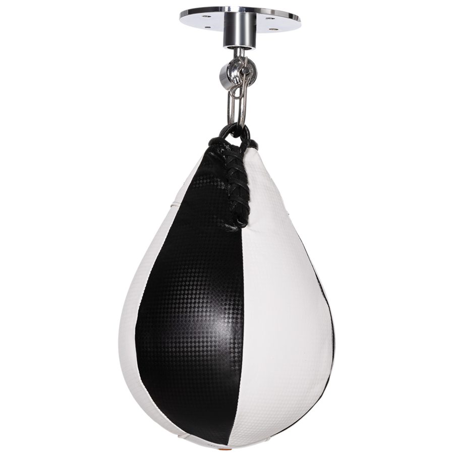 SPORTNOW Speedball Boxsack, Erwachsenen-Schlagball mit 360° drehbarer Rotule, Pumpe, Wand- oder Deckenmontage, Schwarz und Weiß   Aosom von SPORTNOW