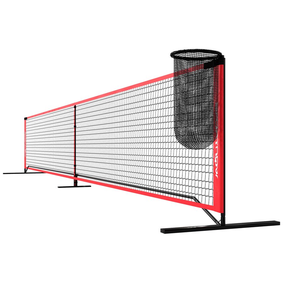 SPORTNOW Pickleball-Netz tragbares Set 6,7 m Pickleball-System mit Netz, Spielfeldmarkierungsset, Ballaufsammler, vier Bälle und Tragetasche für Outdoor, Auffahrt   Aosom von SPORTNOW