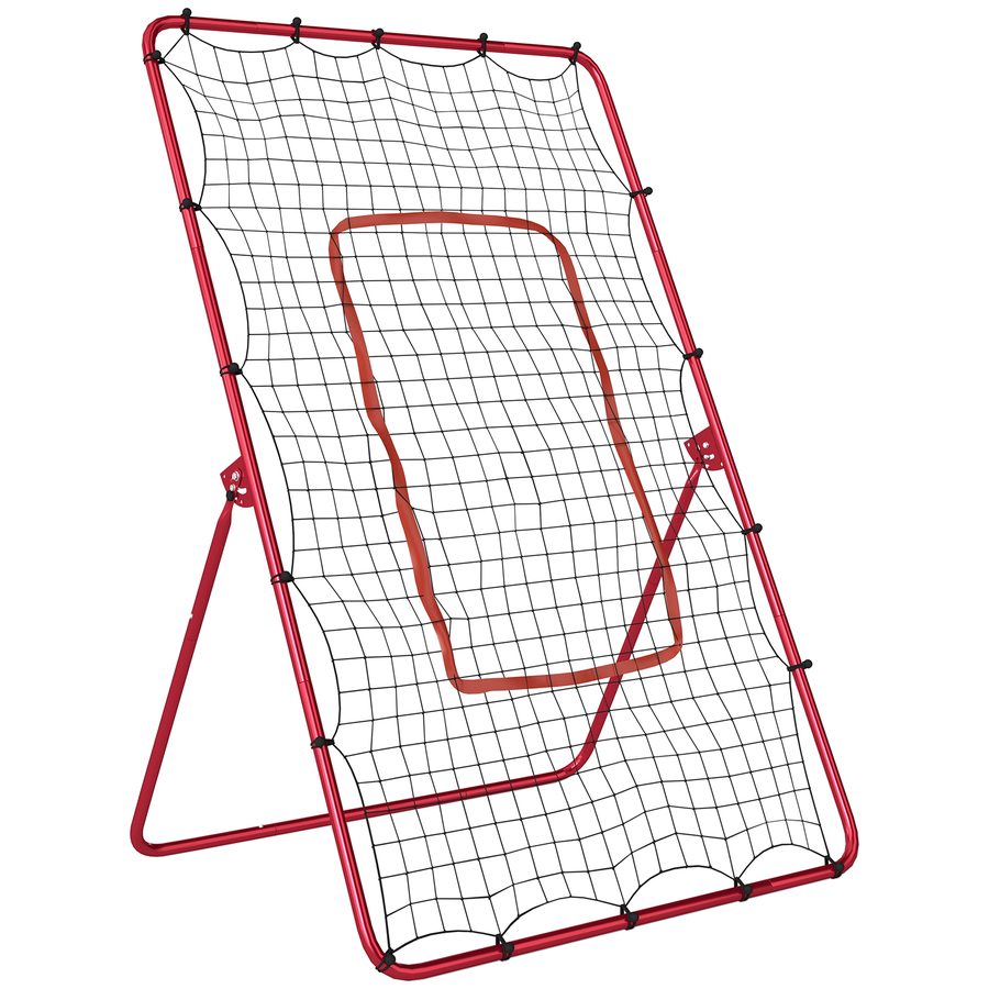 SPORTNOW Abprallnetz für Baseball, tragbarer Rebounder mit 4 verstellbaren Winkeln für Fußball, Baseball, Softball und Lacrosse, zum Werfen, Passen und Fangtraining   Aosom von SPORTNOW